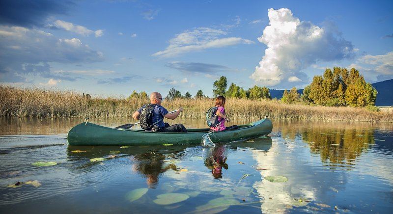 Vožnja s kanujem po Cerkniškem jezeru